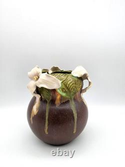 2008 Ephraim Faience Art Pottery Spring Herald Vase Signed By Artist Ken Nekola
