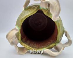 2008 Ephraim Faience Art Pottery Spring Herald Vase Signed By Artist Ken Nekola