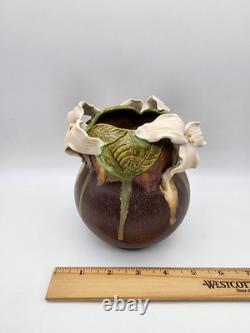 2008 Ephraim Faience Art Pottery Spring Herald Vase Signed By Artist Ken Nekola