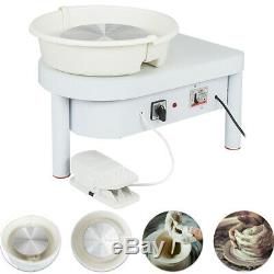 220V 250W Electric Pottery Wheel Machine For Ceramic Work Clay Art Craft 25CM