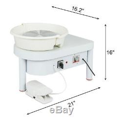 220V 250W Electric Pottery Wheel Machine For Ceramic Work Clay Art Craft 25CM