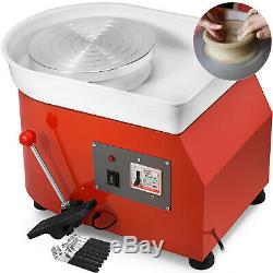 25/28/35CM 350W Electric Pottery Wheel Machine Pottery Forming Machine Clay Tool 