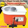 25cm 350w Electric Pottery Wheel Ceramic Machine For Work Clay Art Craft 220v