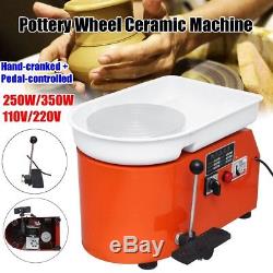 25CM 350W Electric Pottery Wheel Ceramic Machine For Work Clay Art Craft 220V UK