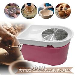 25CM 350W Electric Pottery Wheel Machine Ceramic Work Clay Art Craft Pink 110V