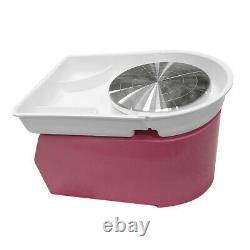 25CM 350W Electric Pottery Wheel Machine Ceramic Work Clay Art Craft Pink 110V