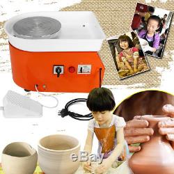 25CM 350W Electric Pottery Wheel Machine For Ceramic Work Clay Art Craft 110V US