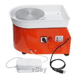 25CM 350W Electric Pottery Wheel Machine For Ceramic Work Clay Art Craft 110V US