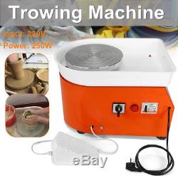 25CM 350W Electric Pottery Wheel Machine For Ceramic Work Clay Art Craft 220V