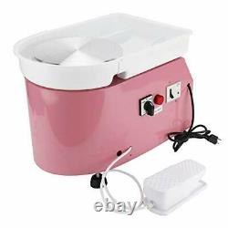 25CM 350W Electric Pottery Wheel Machine For Ceramic Work Clay Art Craft Pink US