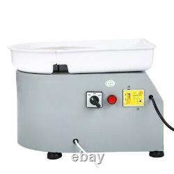 25CM 650W Electric Pottery Wheel Machine White For Ceramic Work Clay Art Craft