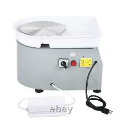 25CM 650W Electric Pottery Wheel Machine White For Ceramic Work Clay Art Craft