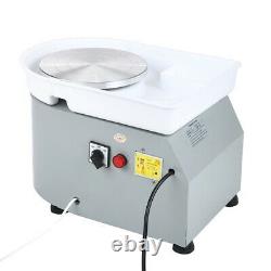 25CM 650W Electric Pottery Wheel Machine White For Ceramic Work Clay Art Craft