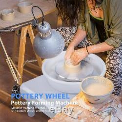 25CM Electric Pottery Wheel Ceramic Machine Work Clay Art Craft DIY 110V 250W