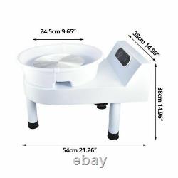 25CM Electric Pottery Wheel Ceramic Machine Work Clay Art Craft DIY 110V 250W