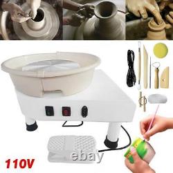 25CM Electric Pottery Wheel Ceramic Machine Work Clay Art Craft DIY 110V 250W CA