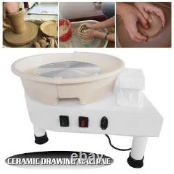 25CM Electric Pottery Wheel Ceramic Machine Work Clay Art Craft DIY 110V 250W CA