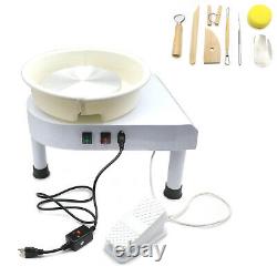 25CM Electric Pottery Wheel Ceramic Machine Work Clay Art Craft DIY 110V 350W