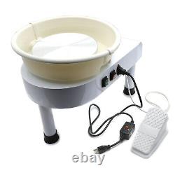 25CM Electric Pottery Wheel Ceramic Machine Work Clay Art Craft DIY 110V 350W