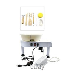 25CM Electric Pottery Wheel Ceramic Machine Work Clay Art Craft DIY 110V 350W