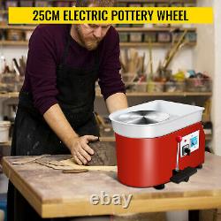 280W 25CM Electric Pottery Wheel Ceramic Machine Work Clay Art Craft DIY 110V