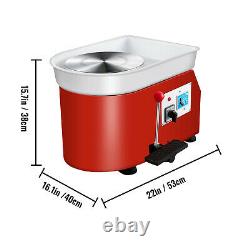 280W 25CM Electric Pottery Wheel Ceramic Machine Work Clay Art Craft DIY 110V