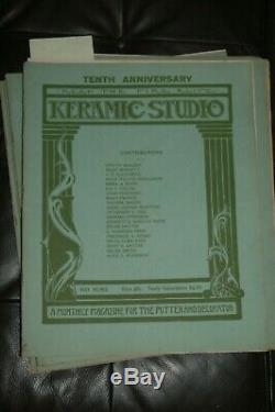 (29) KERAMIC STUDIO MAGAZINES, 1907-09. Arts Crafts Pottery, Stickley Teco Era