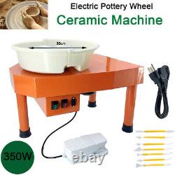 30CM Electric Pottery Wheel Machine For Ceramic Work Clay Art Craft DIY 350W