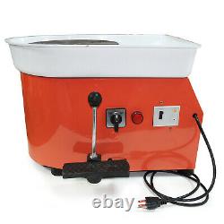 350W 110V Electric Pottery Wheel Ceramic Machine 25CM Work Clay Art Craft DIY