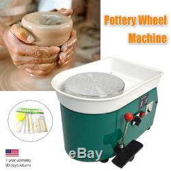 350W 110V Electric Pottery Wheel Ceramic Machine 25CM Work Clay Art Craft DIY SH