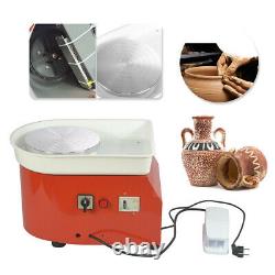 350W Electric Pottery Wheel Machine 110V 25CM For Ceramic Work Clay Art Craft