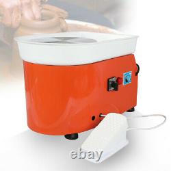 350W Electric Pottery Wheel Machine 110V 25CM For Ceramic Work Clay Art Craft