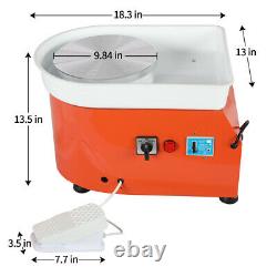 350W Electric Pottery Wheel Machine 110V 25CM For Ceramic Work Clay Art Craft