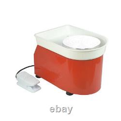 350W Electric Pottery Wheel Machine 110V 25CM For Ceramic Work Clay Art Craft