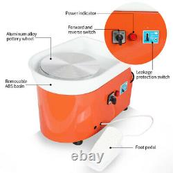 350W Electric Pottery Wheel Machine 110V 25CM For Ceramic Work Clay Art Craft