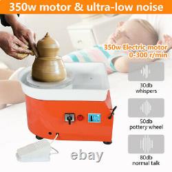 350W Electric Pottery Wheel Machine 110V 25CM For Ceramic Work Clay Art Craft