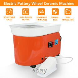 350W Electric Pottery Wheel Machine 110V 25CM For Ceramic Work Clay Art Craft