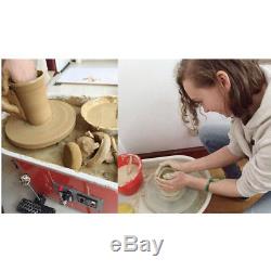 350W Electric Pottery Wheel Machine For Ceramic Work Clay Art Craft 25CM Orange