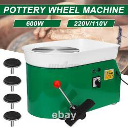 600W 25CM Electric Pottery Wheel Machine Ceramic Work Clay Art Craft Foot Peda