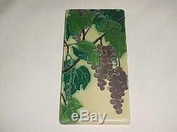 8 X 4 Signed Motawi Tileworks Arts Crafts Revival Pottery Tile Grapes Mint! Op