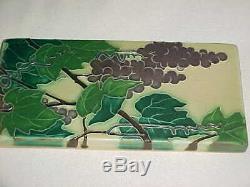 8 X 4 Signed Motawi Tileworks Arts Crafts Revival Pottery Tile Grapes Mint! Op