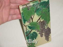 8 X 4 Signed Motawi Tileworks Arts Crafts Revival Pottery Tile Grapes Mint! Op