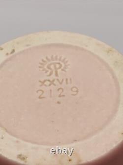 9 Rookwood 1927 XXVII Vintage Art Pottery Pink Ceramic Flower Vase 2129
