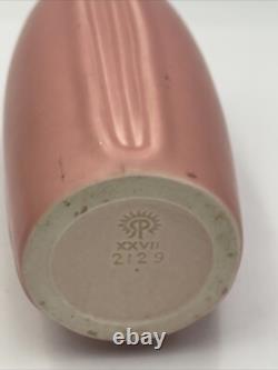 9 Rookwood 1927 XXVII Vintage Art Pottery Pink Ceramic Flower Vase 2129
