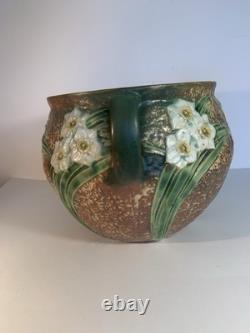 A Piece Of Roseville Jonquil 1931 Arts And Crafts Pottery. Large Handled Vase