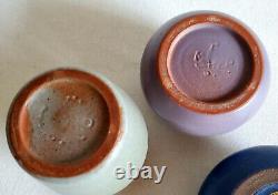 ALL MINT Marblehead Pottery LOT OF 3 Vase Bowl Arts & Crafts Grueby Fulper era