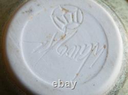 ARTS & CRAFTS 4 Tall VASE Bulbous Vessel ARTIST Signed INCISED Mark FREE SHIP