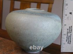 ARTS & CRAFTS 4 Tall VASE Bulbous Vessel ARTIST Signed INCISED Mark FREE SHIP