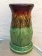 Arts & Crafts Cattail Bulrush Majolica Mccoy Pottery Jardiniere Pedestal 153/usa