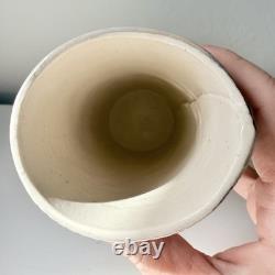 ASH Works Pottery Vase 1990 Anne Schiesel Harris Black White Memphis Style 6.5
